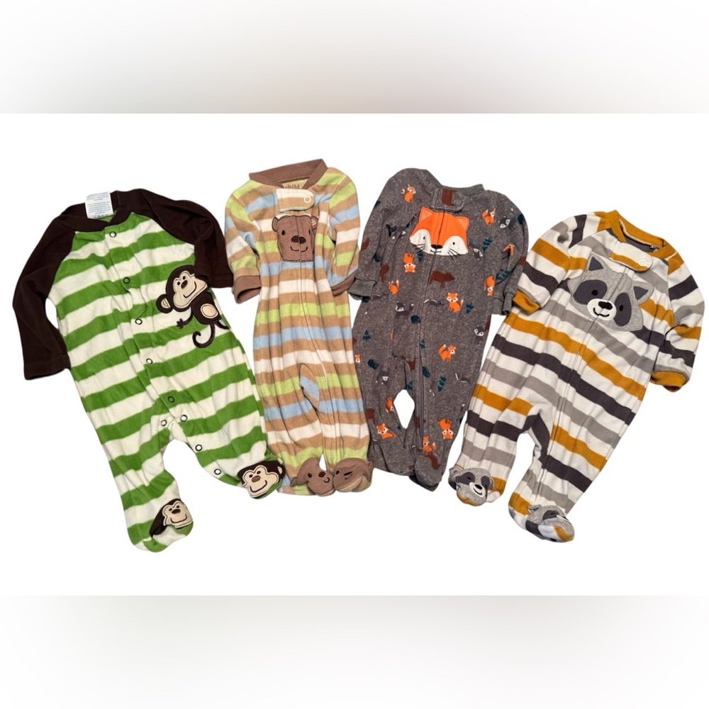 Newborn Wildlife Baby Boy Sleeper Bundle